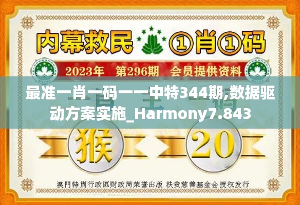 最准一肖一码一一中特344期,数据驱动方案实施_Harmony7.843