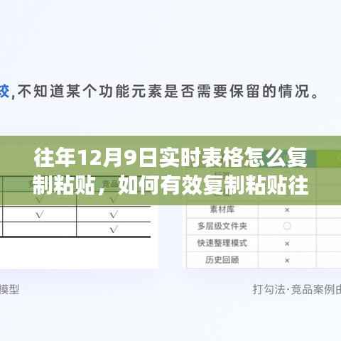 深入解析,往年12月9日实时表格复制粘贴操作指南与策略分析